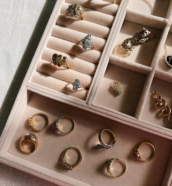 Anna Nina Vintage Art Deco Diamond Kaleidoscopic World Ring