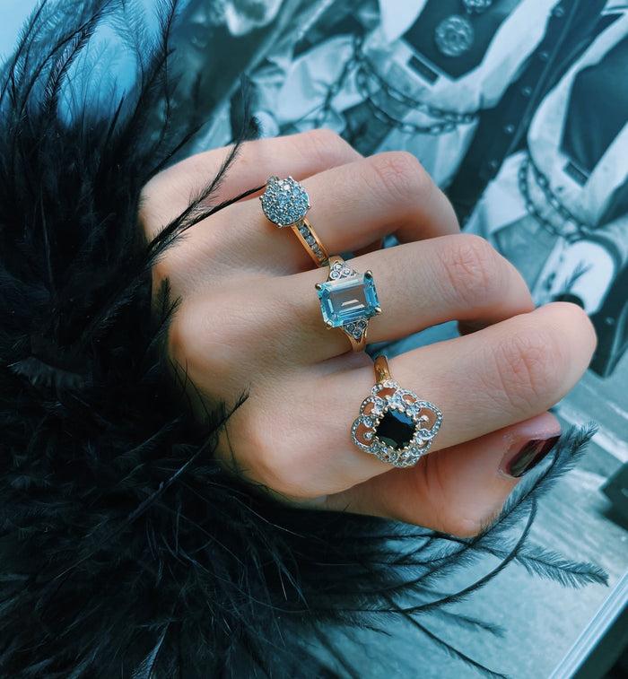 Anna Nina Vintage Diamond And Ruby Histoire D’amour Ring