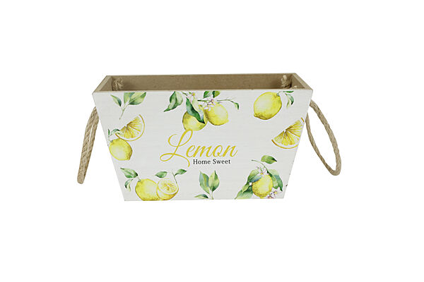 Ava Bakje Met Jute Handvat Lemon 21x11x10cm