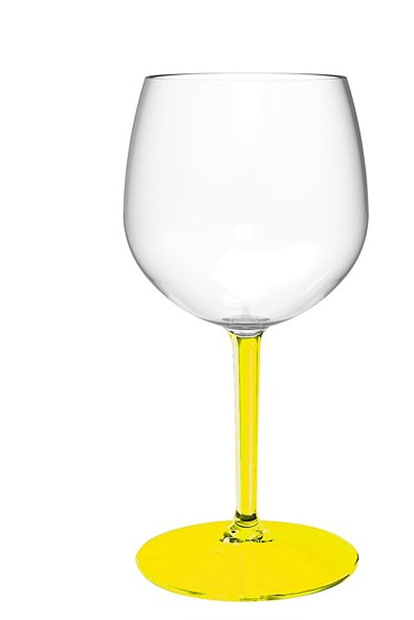 ava Ballonglas Transparant + Voet Geel Tritan 582ml