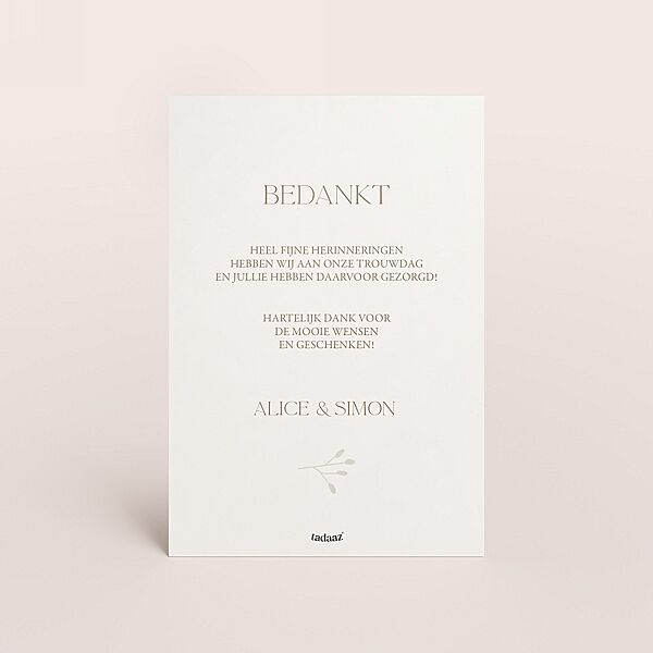 Ava Bedankkaartje Met Foto En Takjes In Spotvernis