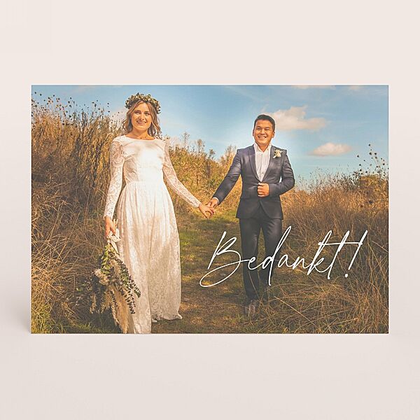 ava Bedankkaartje met trouwfoto