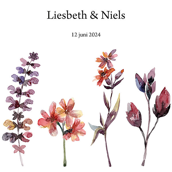 ava Bedrukte Servetten Aquarel Bloemen 9 Stuks