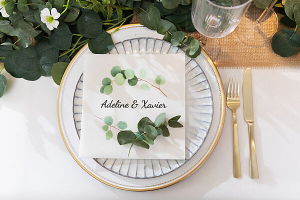 Ava Bedrukte Servetten Eucalyptuskrans 9 Stuks