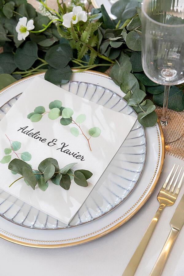 Ava Bedrukte Servetten Eucalyptuskrans 9 Stuks