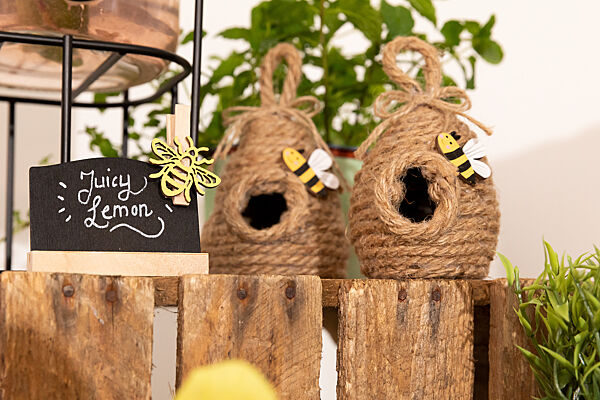 Ava Bij Op Clip Hout 6 Stuks