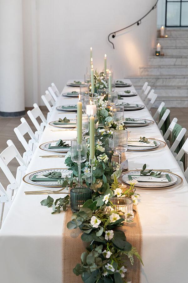 Ava Boeket Wit-Groen 20cm