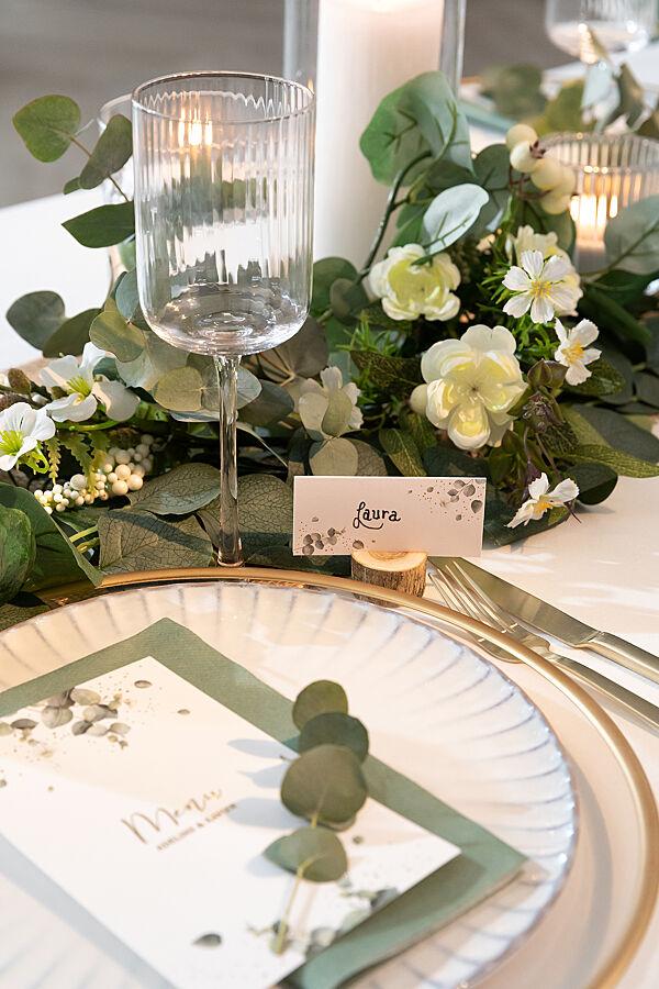 Ava Boeket Wit-Groen 20cm