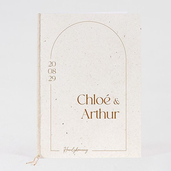 ava Ceremonieboekje met boog en namen