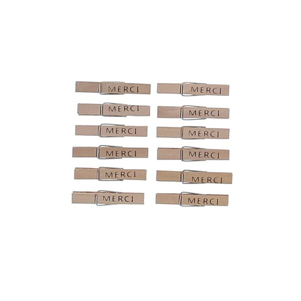 ava Clip "Merci" 7x0 1x4 5cm Naturel