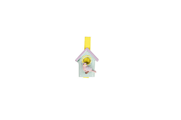 Ava Clip Met Vogelhuisje Multicolor 3 2cm 6 Stuks