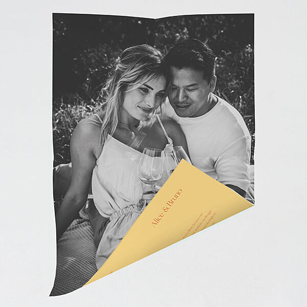 Ava Color Blocking Trouwkaart Poster