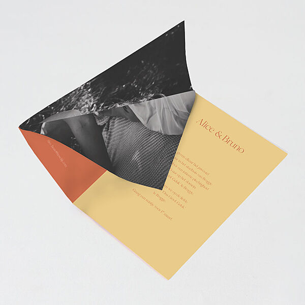 Ava Color Blocking Trouwkaart Poster