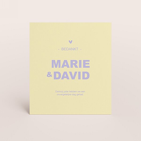 ava Colorblocking bedankkaartje met foto