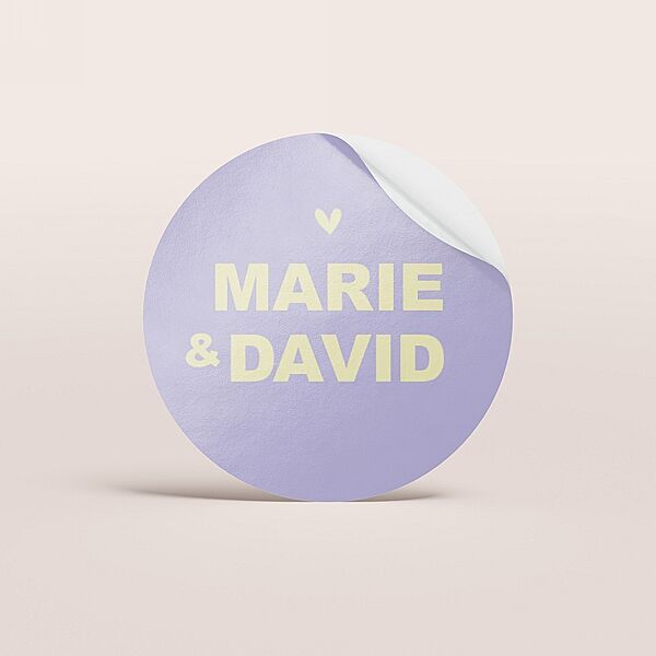 ava Colorblocking sticker met namen (4 4cm)