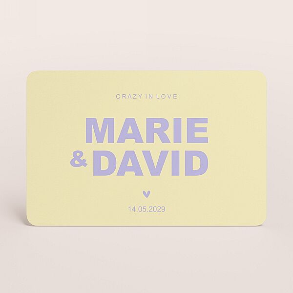 ava Colorblocking trouwkaart met afgeronde hoeken