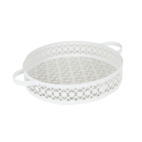 ava Dienblad Metaal Wit H 4cm Ø 20cm