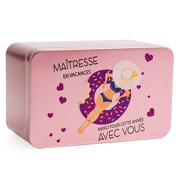 ava Doos Metaal "Maîtresse En Vacances" 13x8x6 5cm