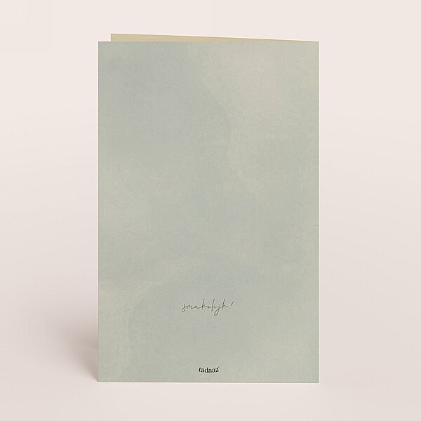 Ava Dubbele Menukaart Grijsgroen Met Naam