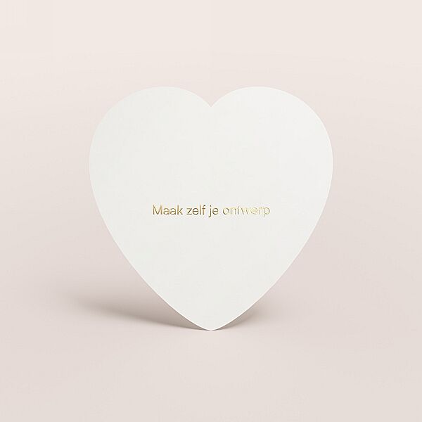 ava Enkele kaart hartvorm met folie
