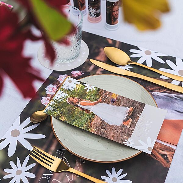 Ava Enkele Menukaart Met Foto En Madeliefjes