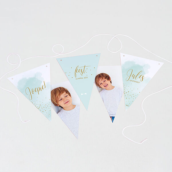 Ava Feestslinger Met Aquarel Groene Accenten