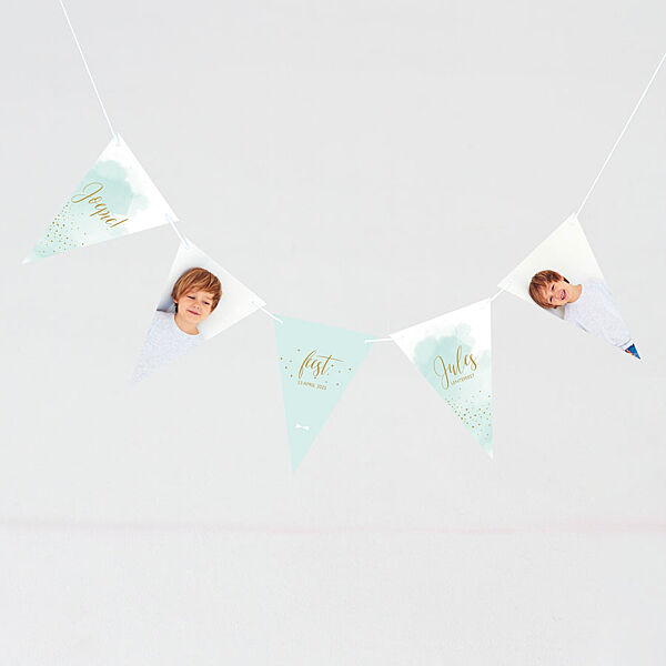 ava Feestslinger met aquarel groene accenten