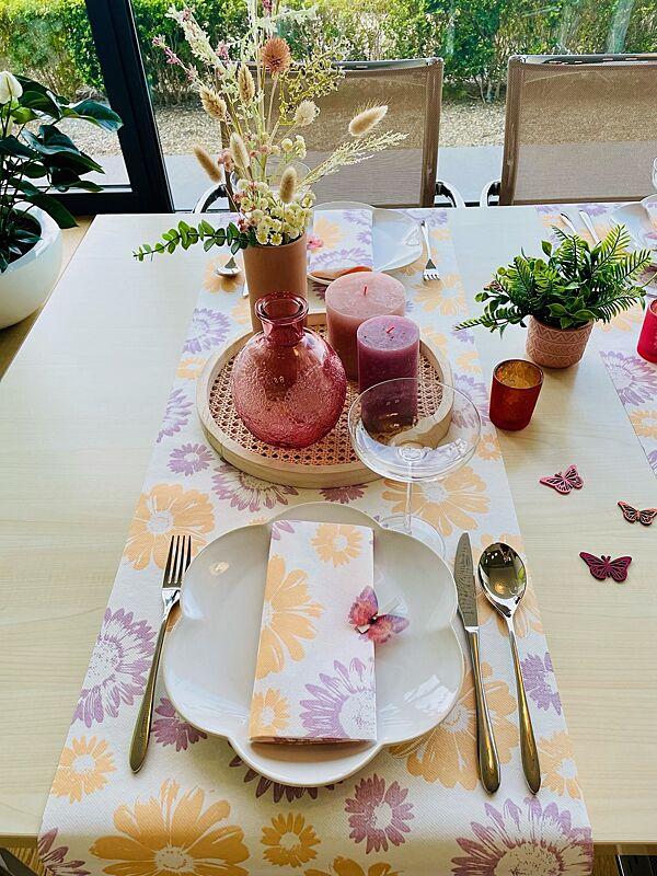 Ava GALA Tafelloper Fiori Lila 40cm X 6m