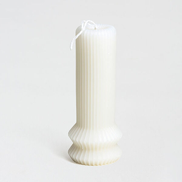 ava Geribbelde soft white kaars