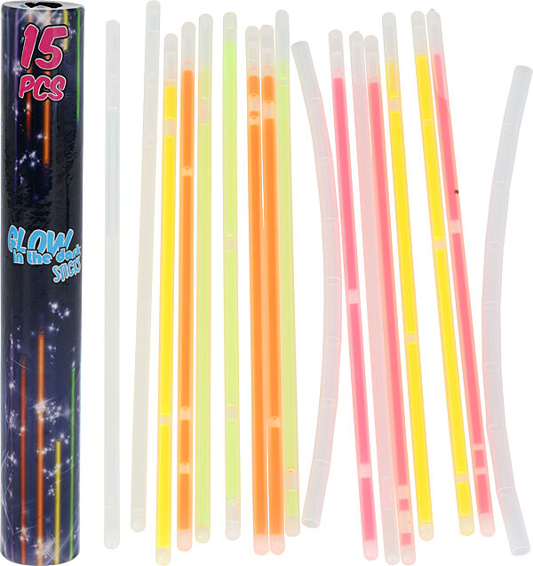 ava Glow In Dark Sticks 22cm 15 Stuks