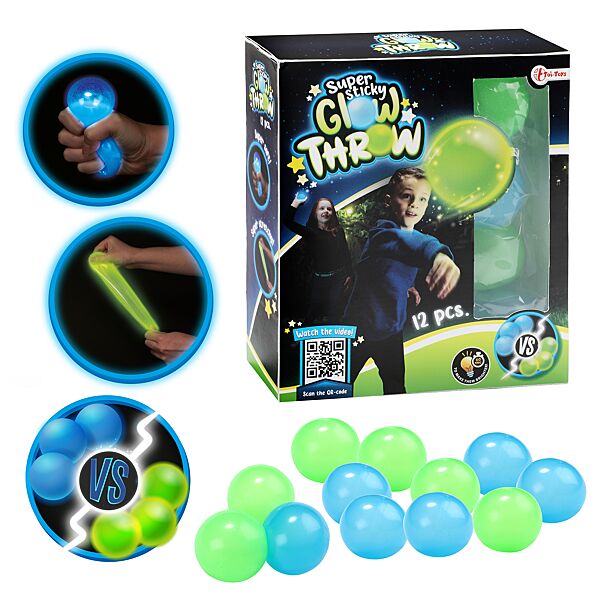 ava Glow Throw Sticky Stretchy Balls