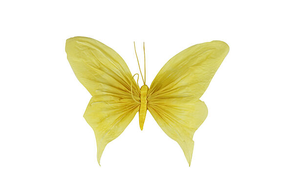 ava Hangdeco Vlinder Geel Papier 36x32x3cm