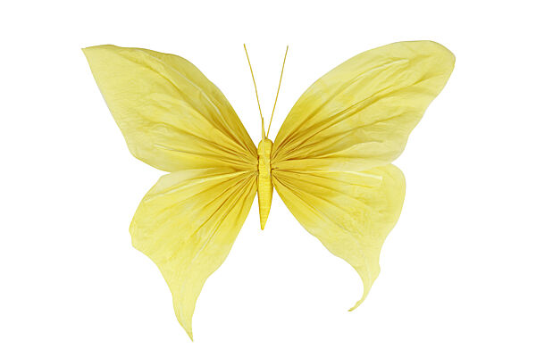 ava Hangdeco Vlinder Geel Papier 49x42x3cm