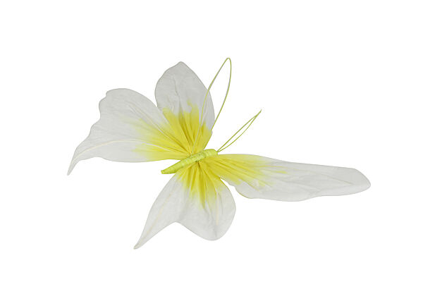 Ava Hangdeco Vlinder Wit /Geel Papier 49x42x3cm