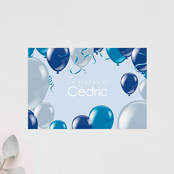 Ava Hippe Lentefeest Uitnodiging Met Ballonnen