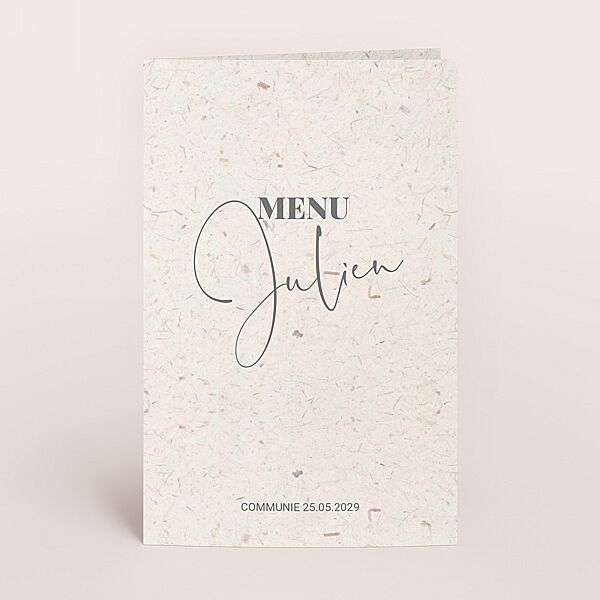 ava Hippe menukaart in natuurpapierlook met foto