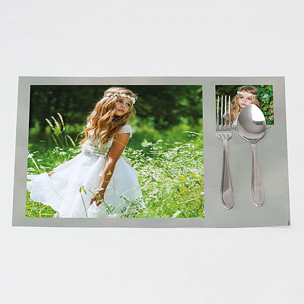 ava Hippe placemat grijsgroen met foto's