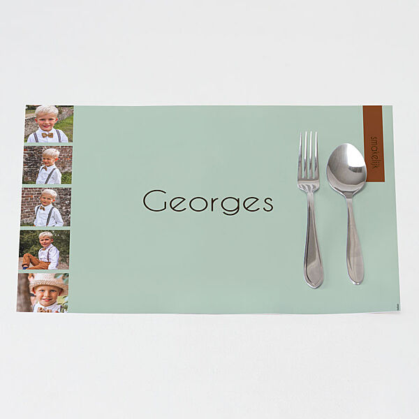 ava Hippe placemat met fotostrip en naam