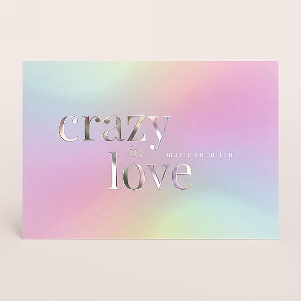 ava Holografische trouwkaart met folie