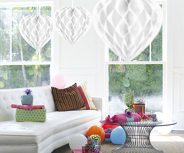 Ava Honingraat Hart Wit Ø 30cm