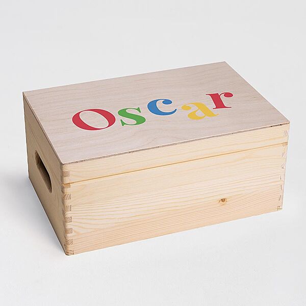 ava Houten doos met kleurrijke naam