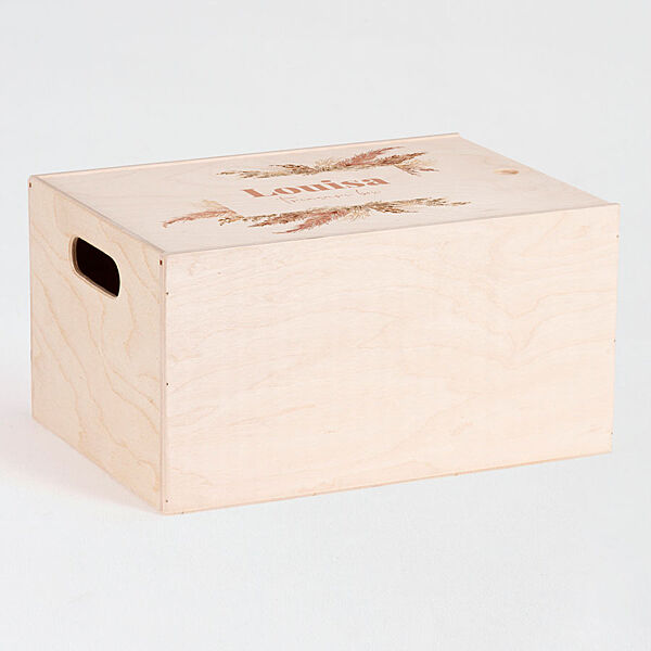 Ava Houten Kist Met Naam En Pampas