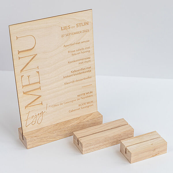 Ava Houten Menukaart Communie Of Lentefeest