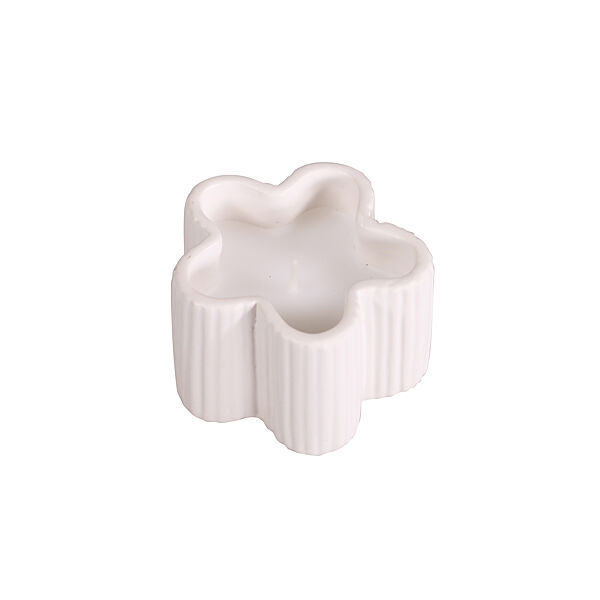 ava Kaars In Pot Bloem Wit H 5cm Ø 7 7cm 7 5u