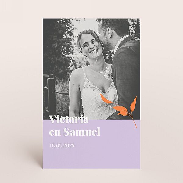 ava Kleurrijk bedankkaartje met blaadjes en foto's