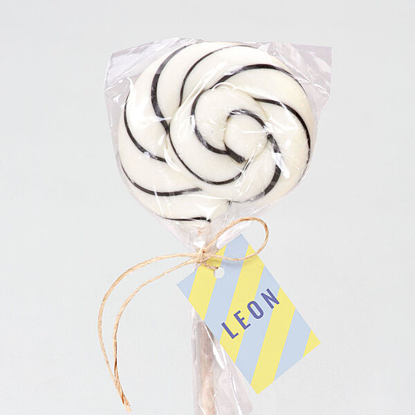 Ava Kleurrijk Label Met Naam En Strepen