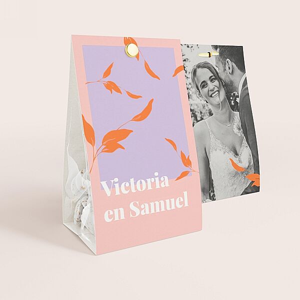 ava Kleurrijk snoepzakje met blaadjes en foto's