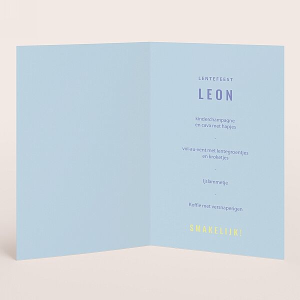 Ava Kleurrijke Menukaart Met Strepen