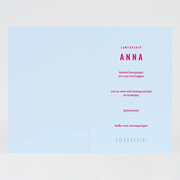 Ava Kleurrijke Menukaart Met Strepen