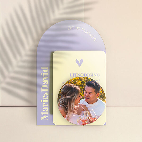 ava Kleurrijke stapelkaart bruiloft